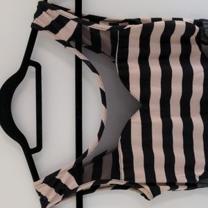 Striped high low dress